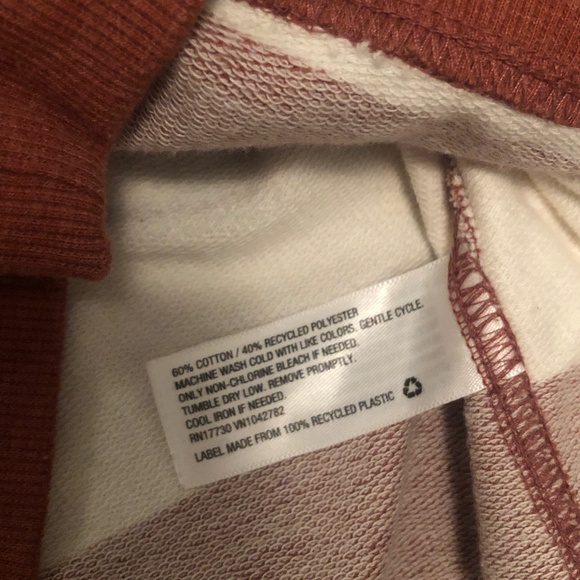 Universal Thread Brown/White Striped Sweatshirt SMALL - Picture 4 of 4